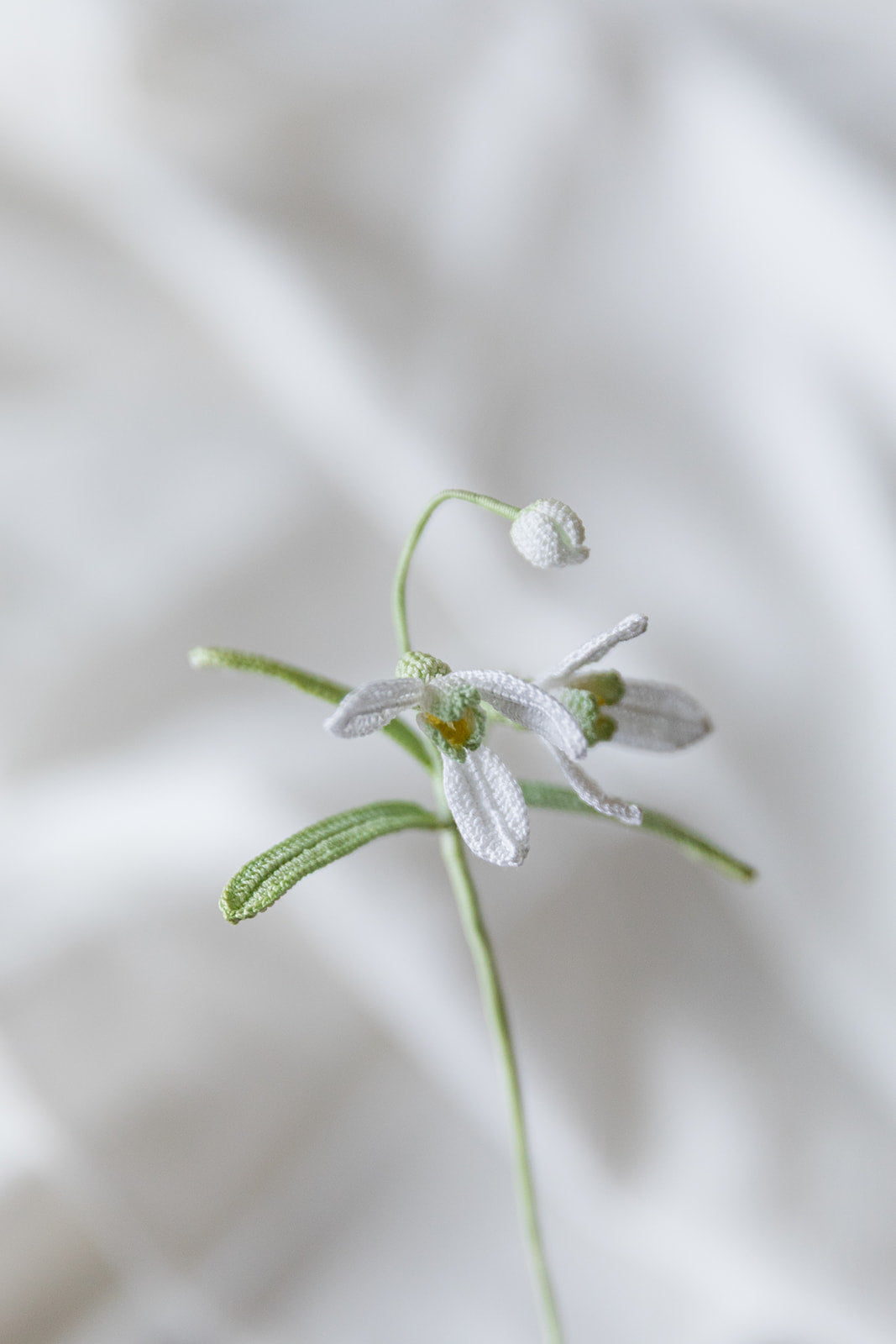 Microcrochet Snow Drop Bookmark