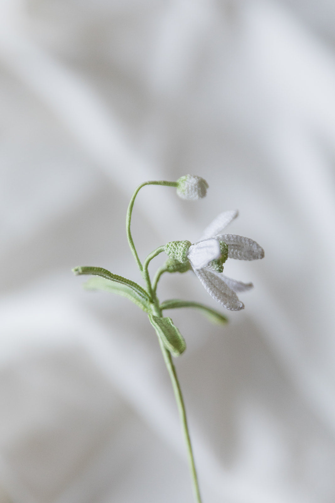 Microcrochet Snow Drop Bookmark
