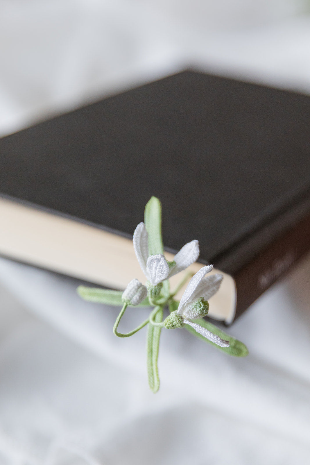 Microcrochet Snow Drop Bookmark
