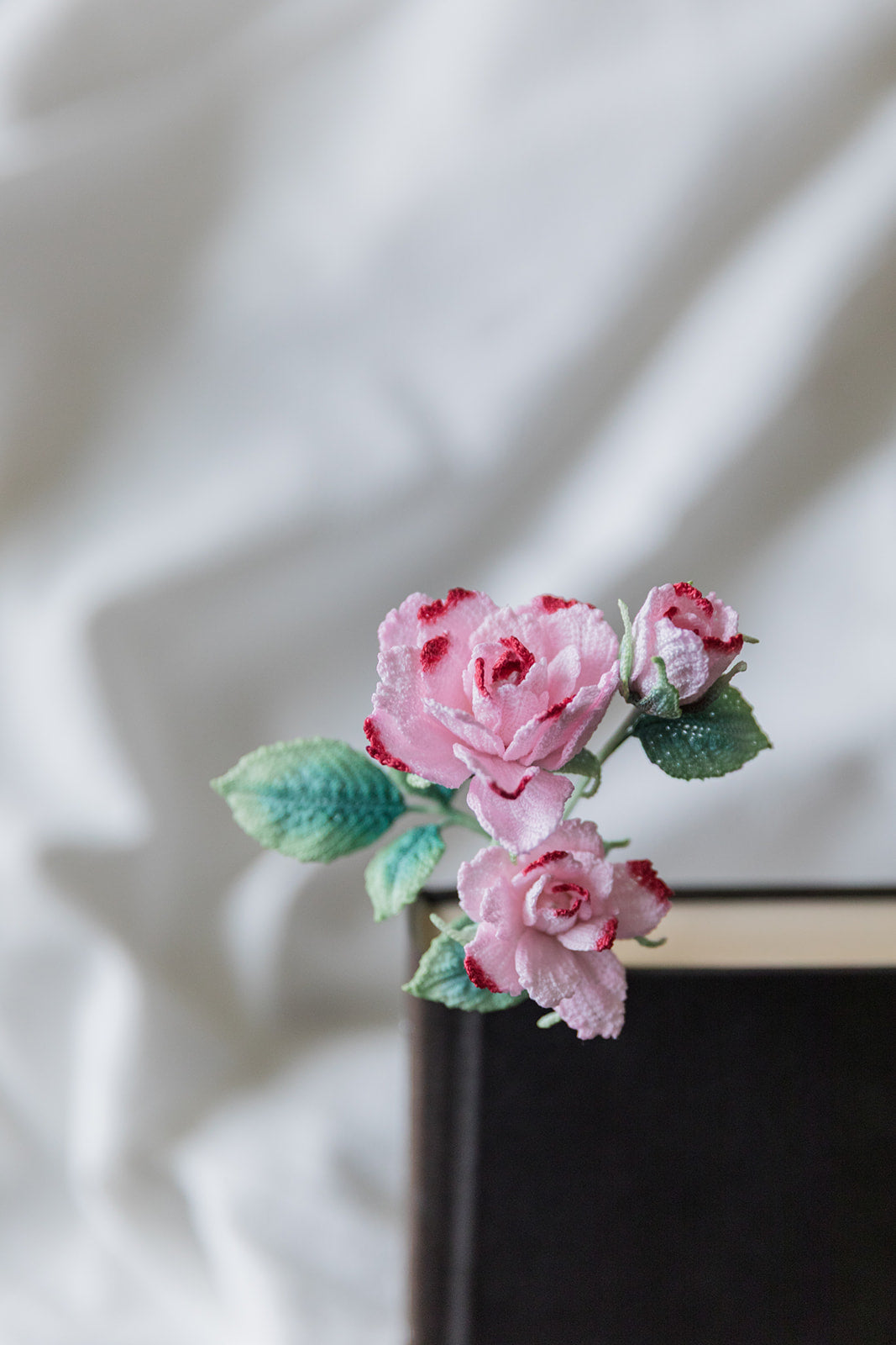 Microcrochet Rose Bookmark