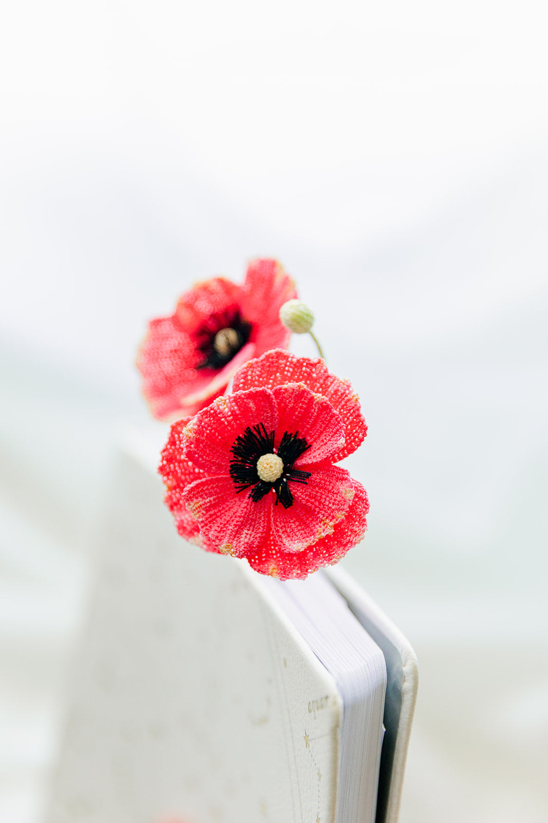 Microcrochet Poppy Bookmark