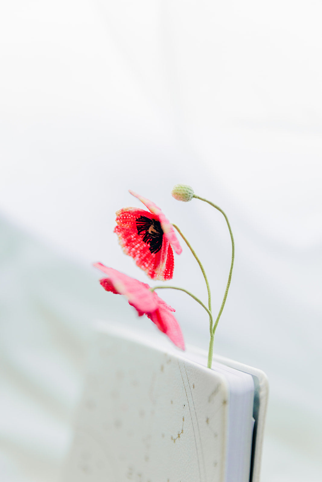 Microcrochet Poppy Bookmark