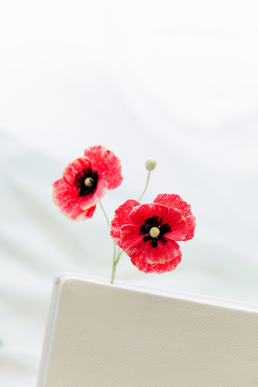 Microcrochet Poppy Bookmark