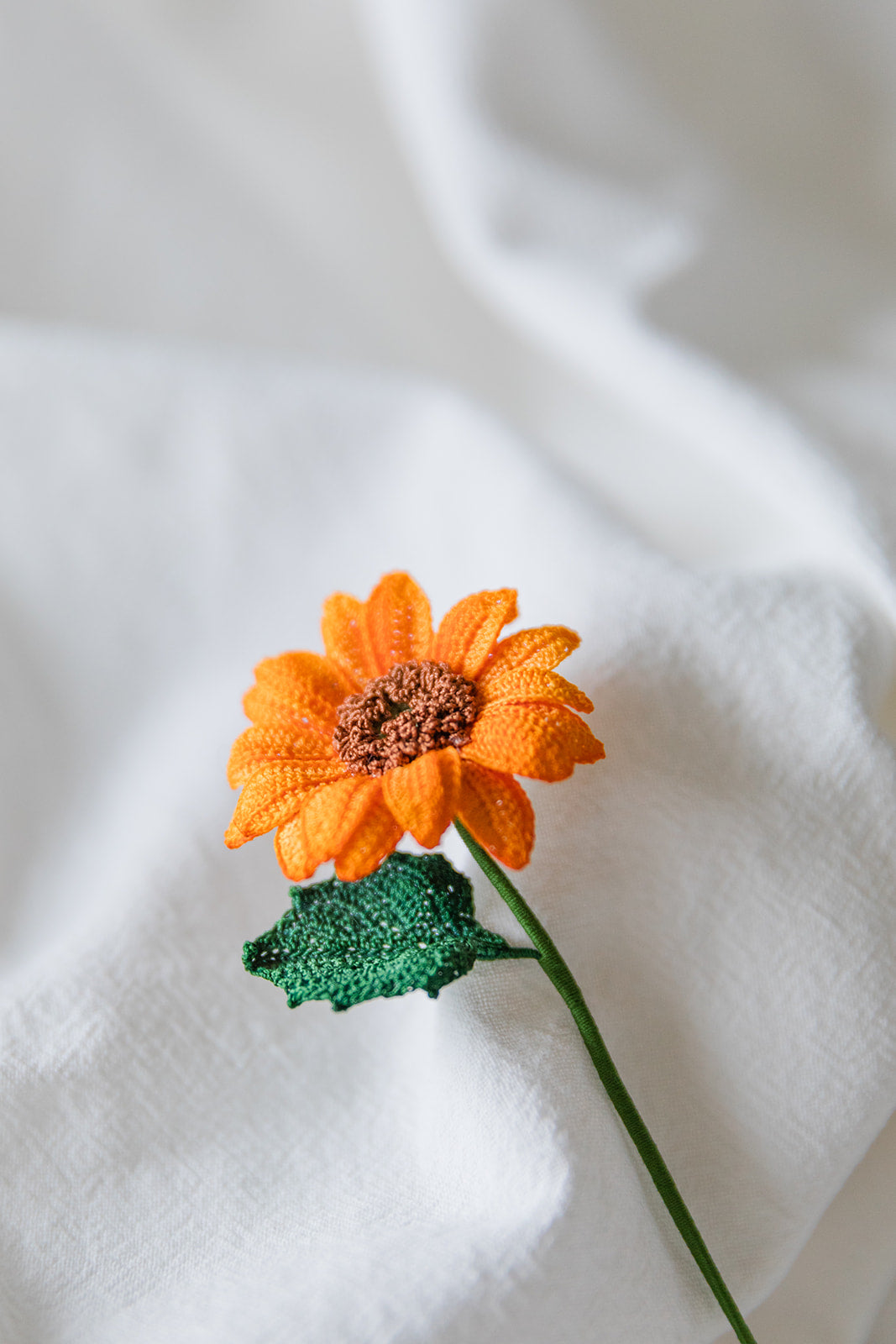 Microcrochet Sunflower Bookmark