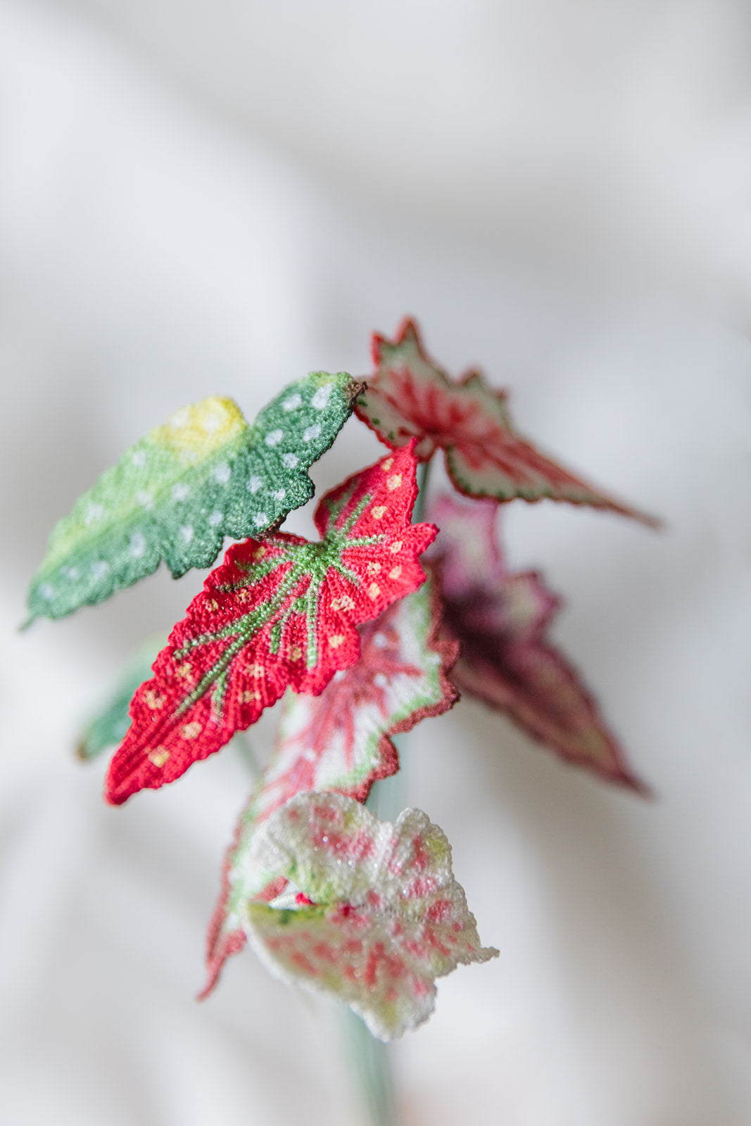 Microcrochet Begonia Bookmark