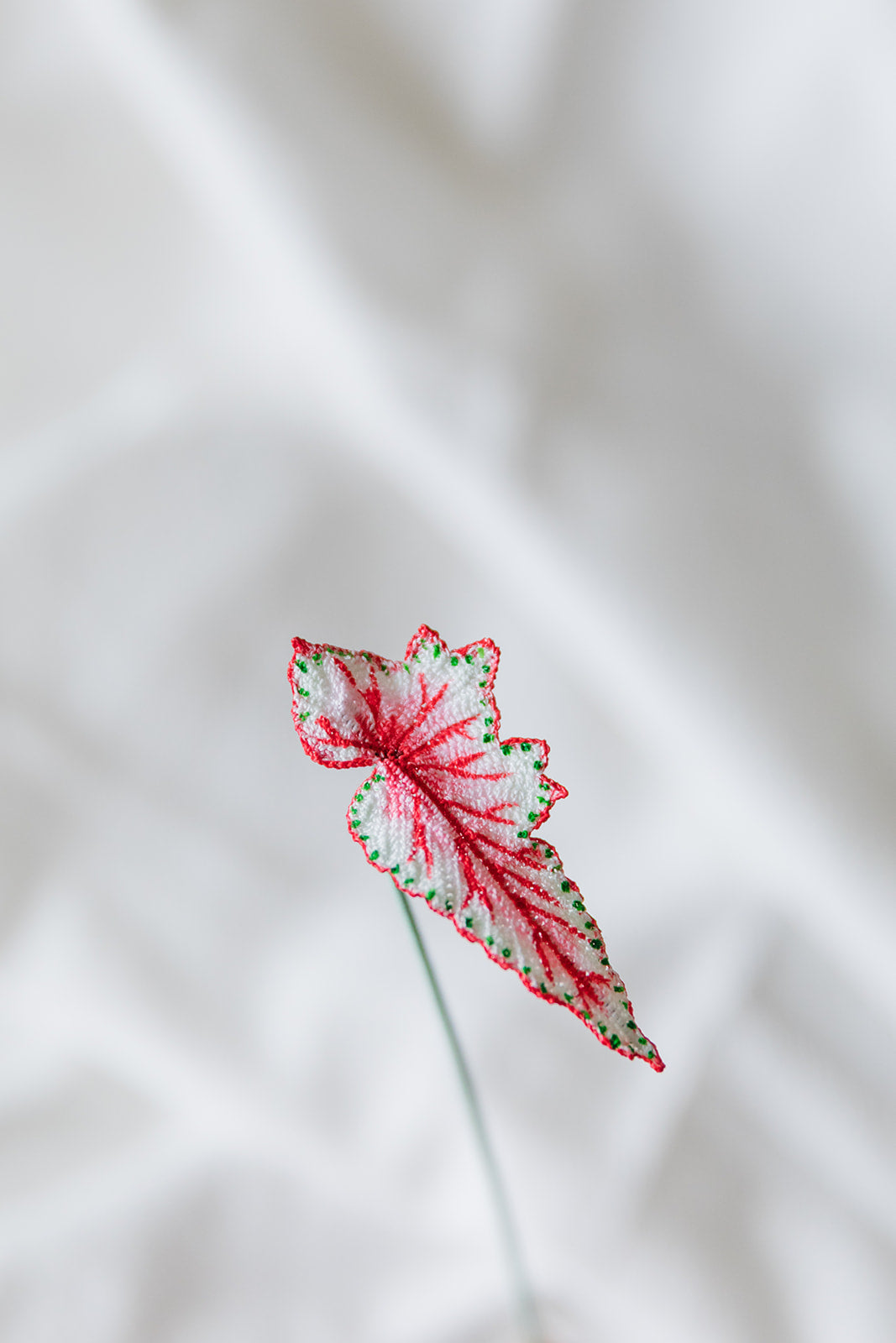 Microcrochet Begonia Bookmark