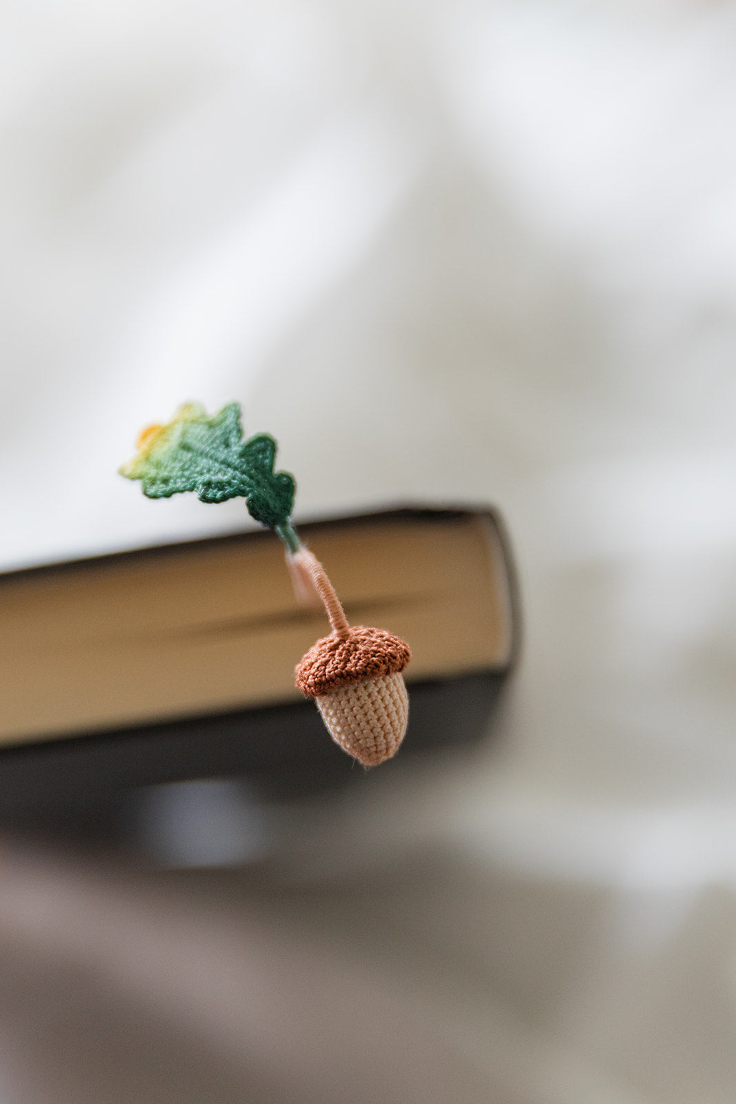 Microcrochet Acorn Bookmark