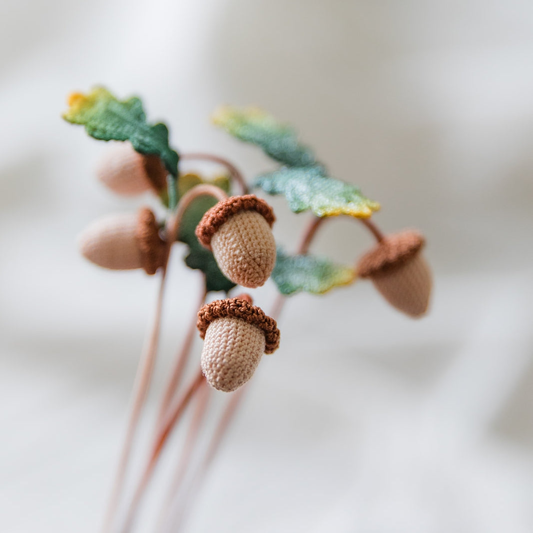 Microcrochet Acorn Bookmark