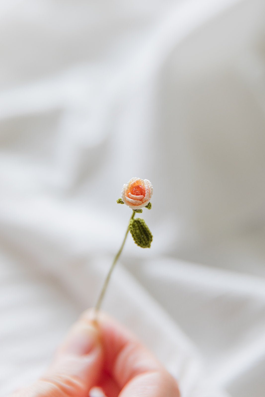 Microcrochet Mini Rose Bookmark