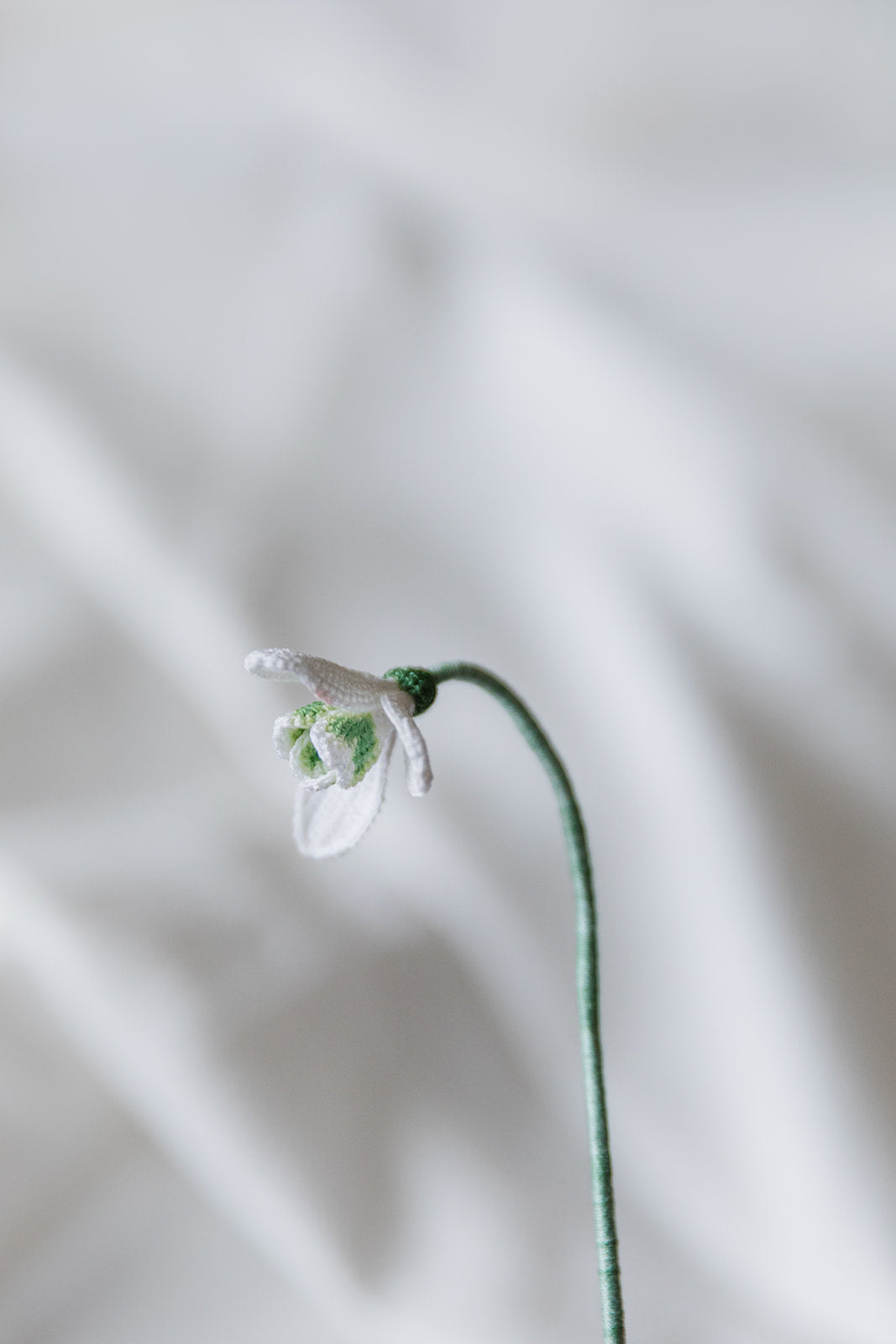 Microcrochet Snow Drop Bookmark