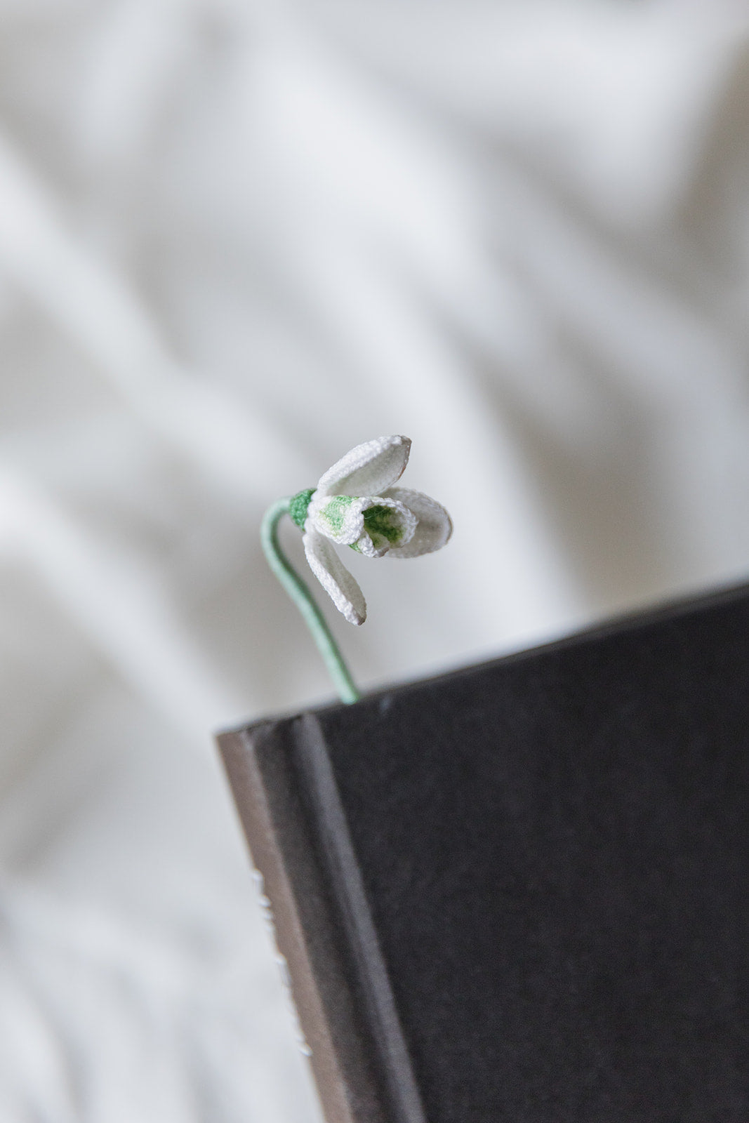 Microcrochet Snow Drop Bookmark
