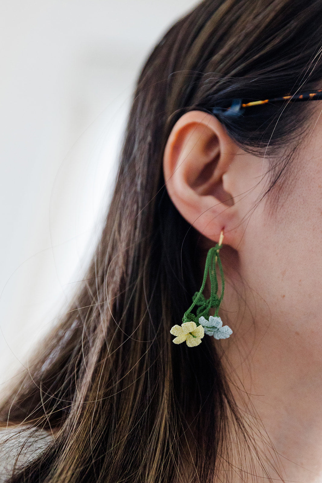 Microcrochet Wood Sorrel Earring