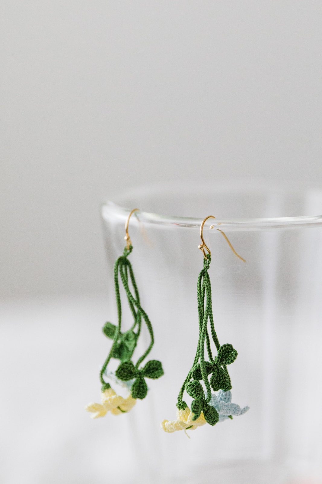 Microcrochet Wood Sorrel Earring