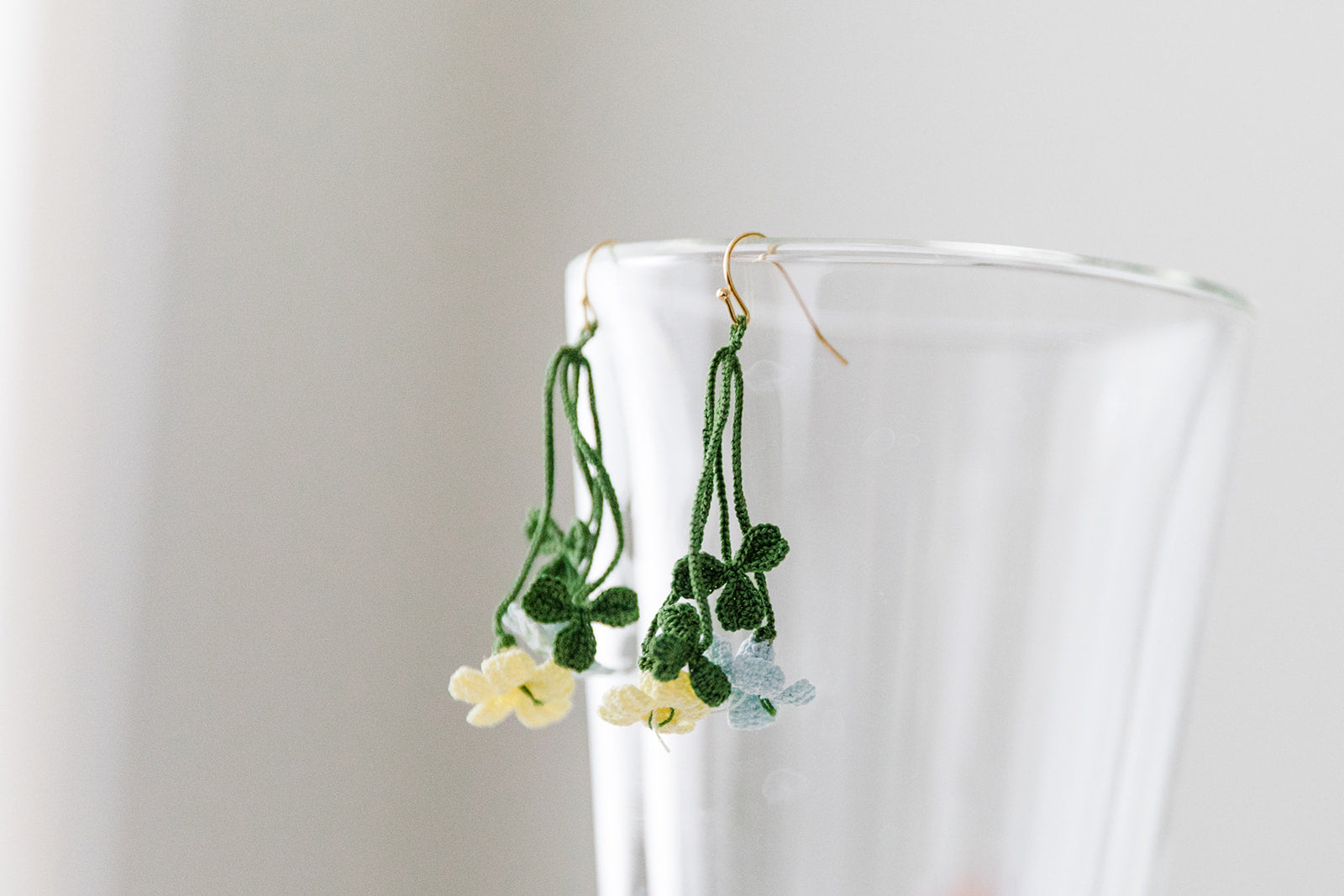 Microcrochet Wood Sorrel Earring