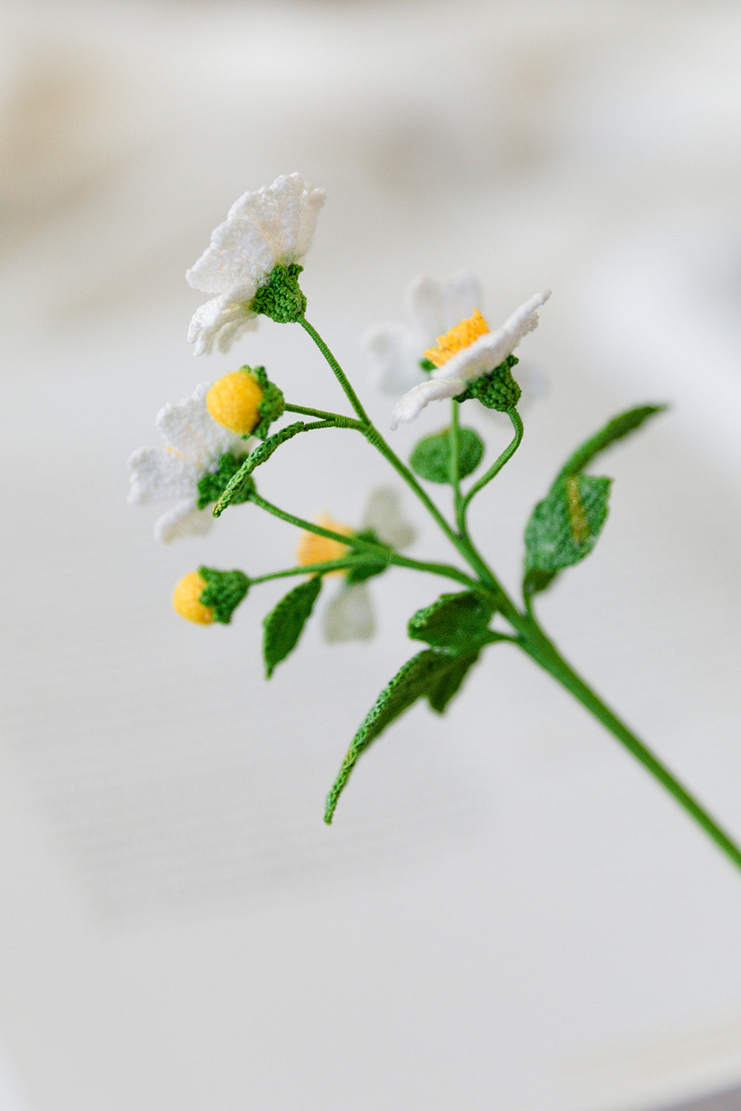 Microcrochet Wild Flower Bookmark