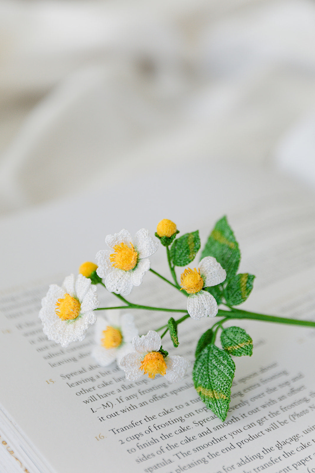 Microcrochet Wild Flower Bookmark