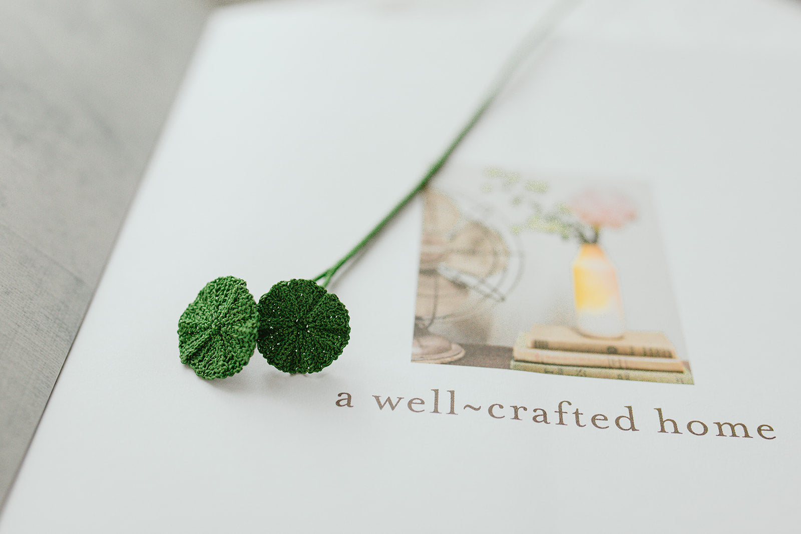 Microcrochet Money Plant Bookmark