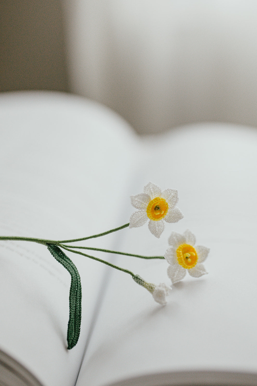 Microcrochet Daffodil Bookmark