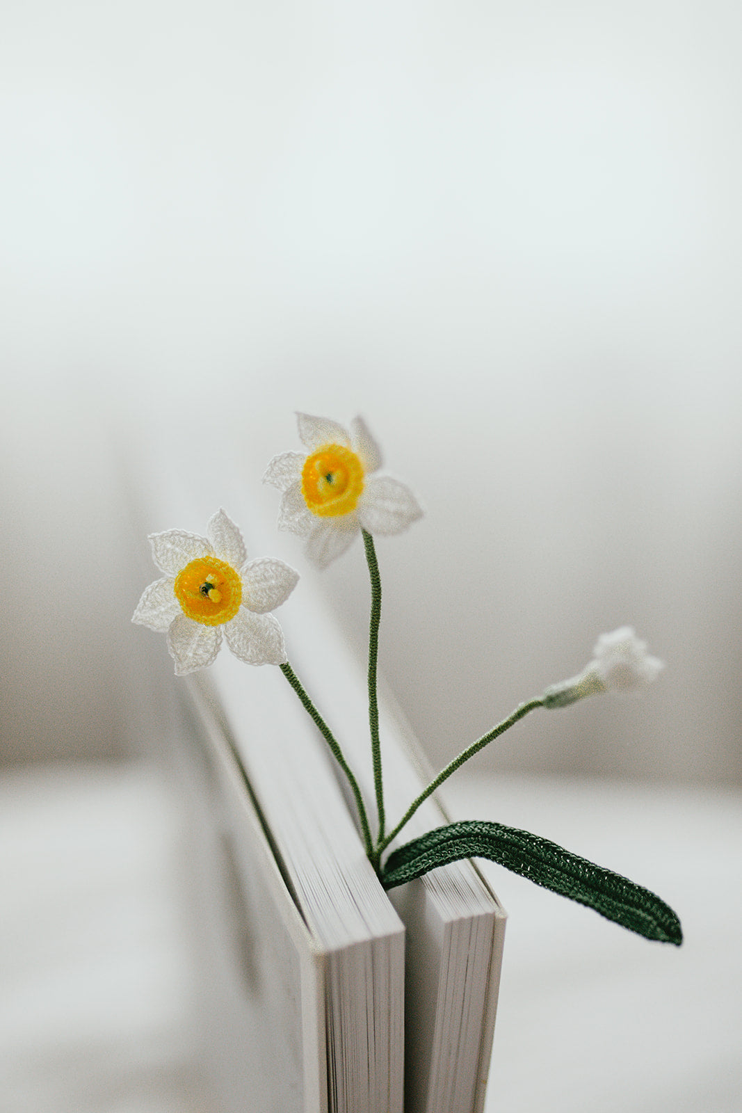 Microcrochet Daffodil Bookmark