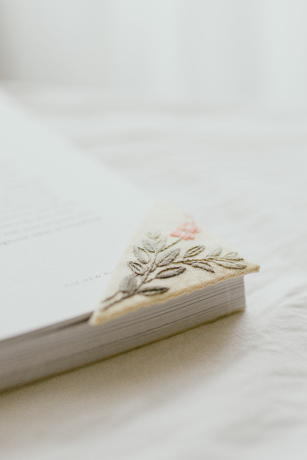 Micro Embroidered Corner Bookmark