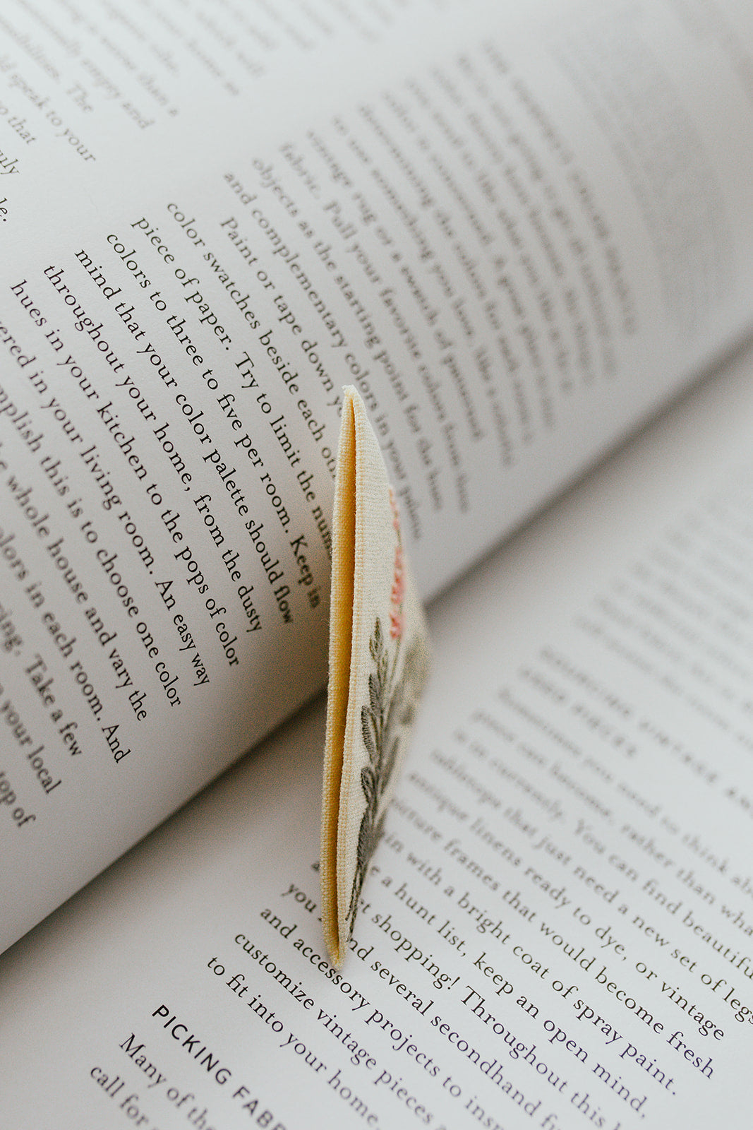 Micro Embroidered Corner Bookmark