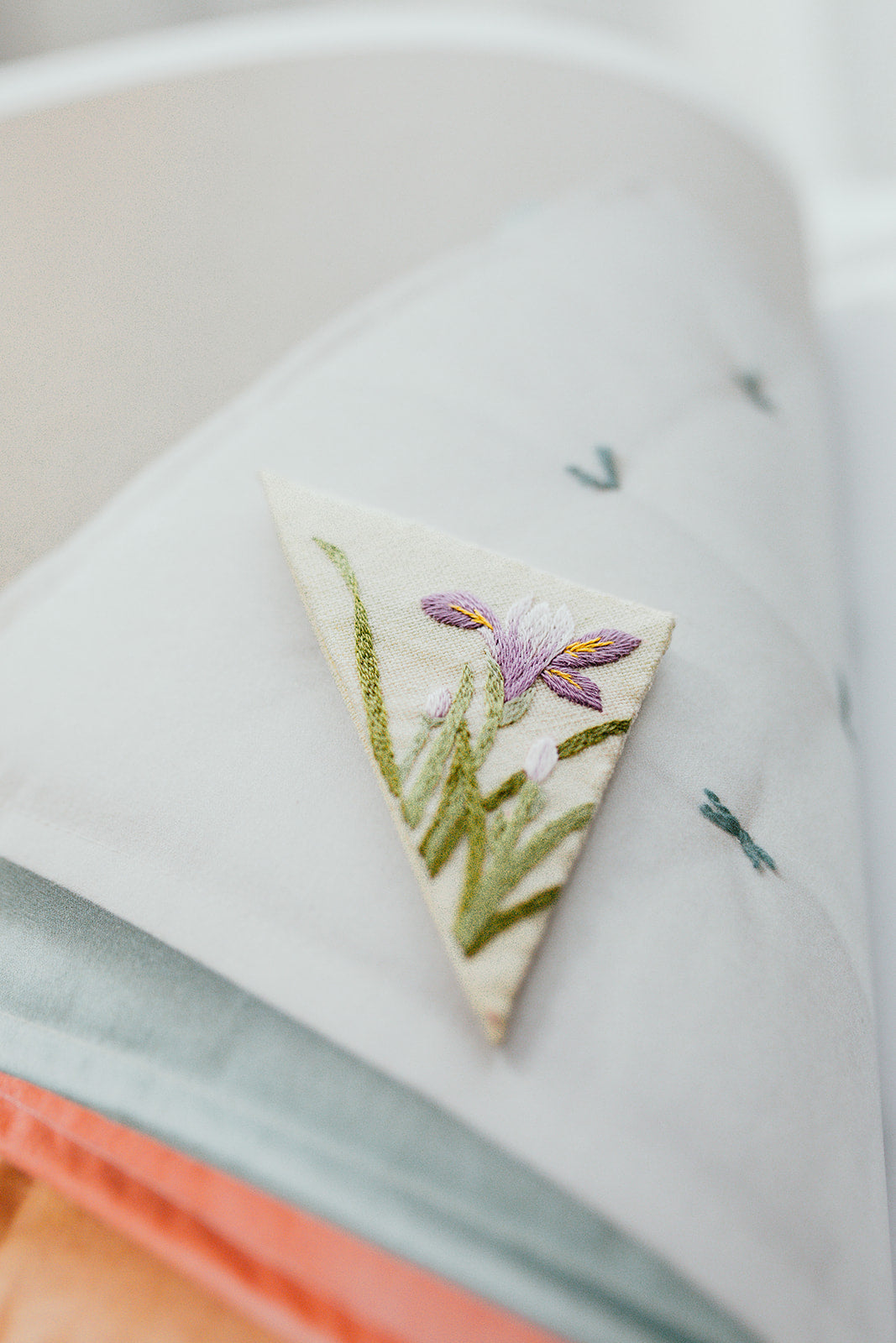 Micro Embroidered Corner Bookmark