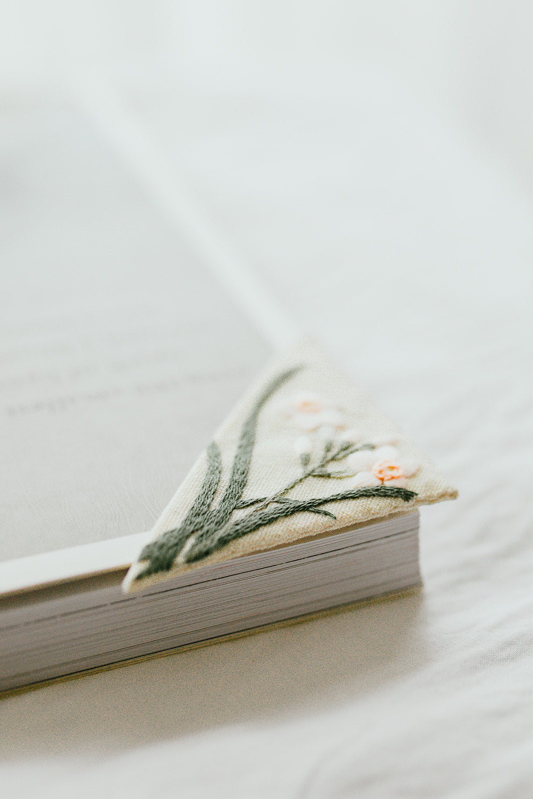 Micro Embroidered Corner Bookmark