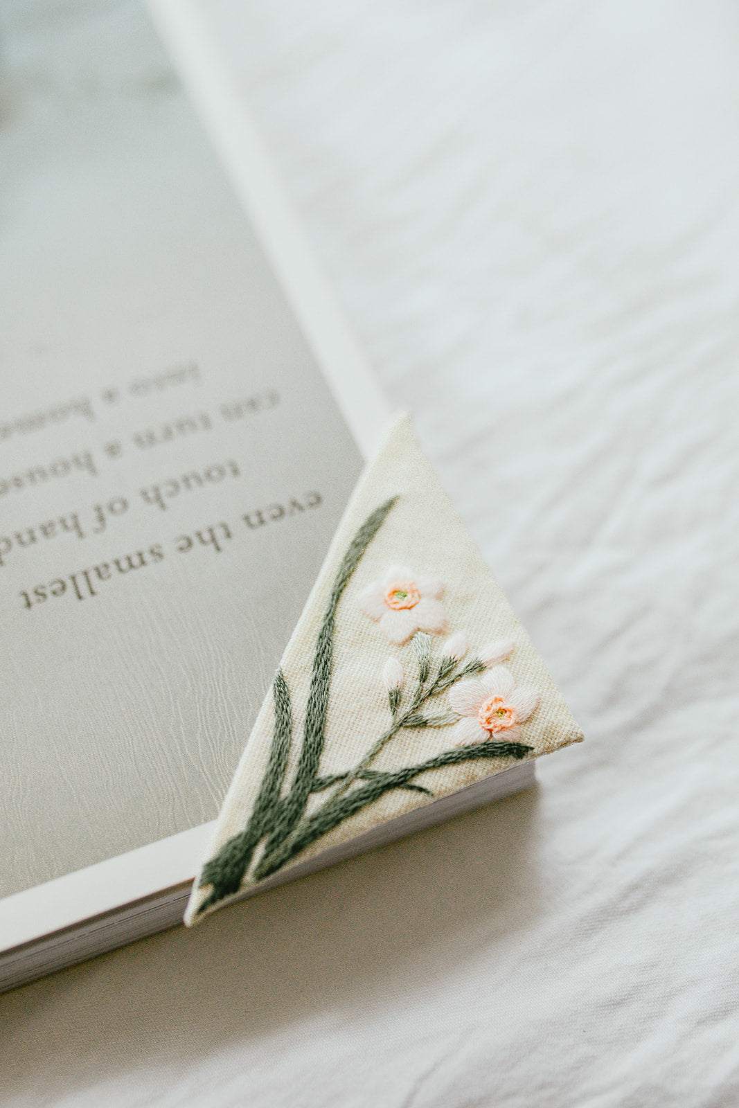Micro Embroidered Corner Bookmark