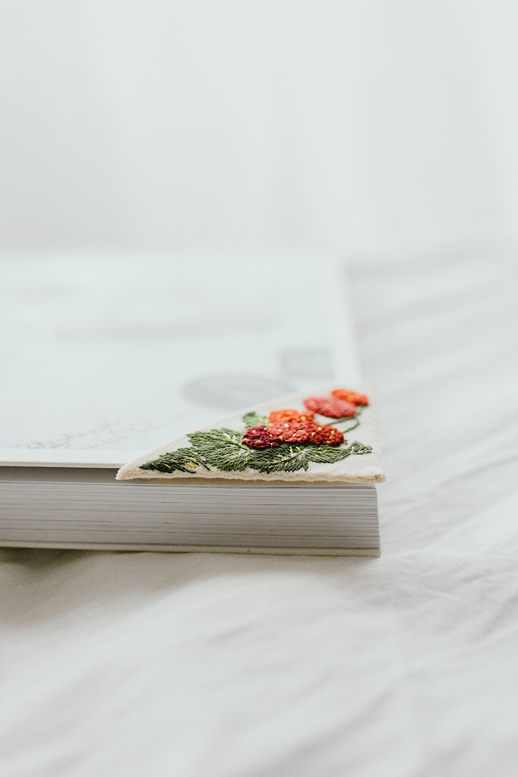 Micro Embroidered Corner Bookmark