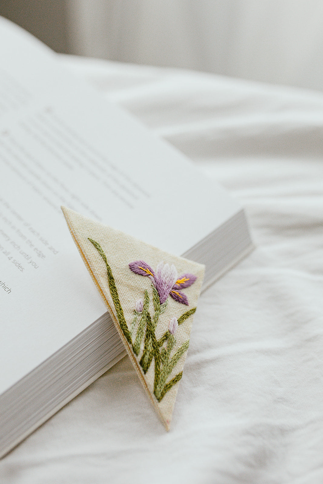Micro Embroidered Corner Bookmark