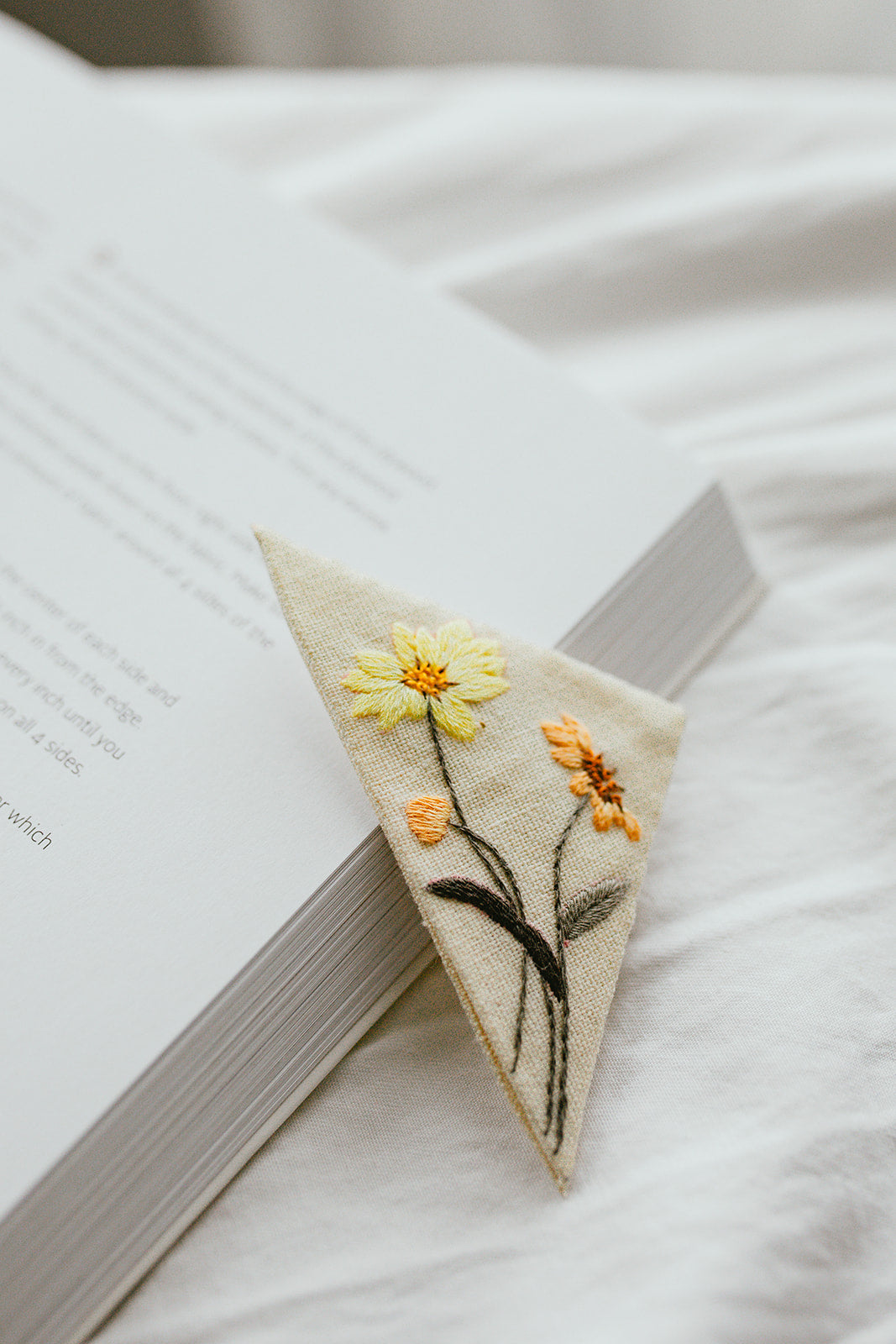 Micro Embroidered Corner Bookmark