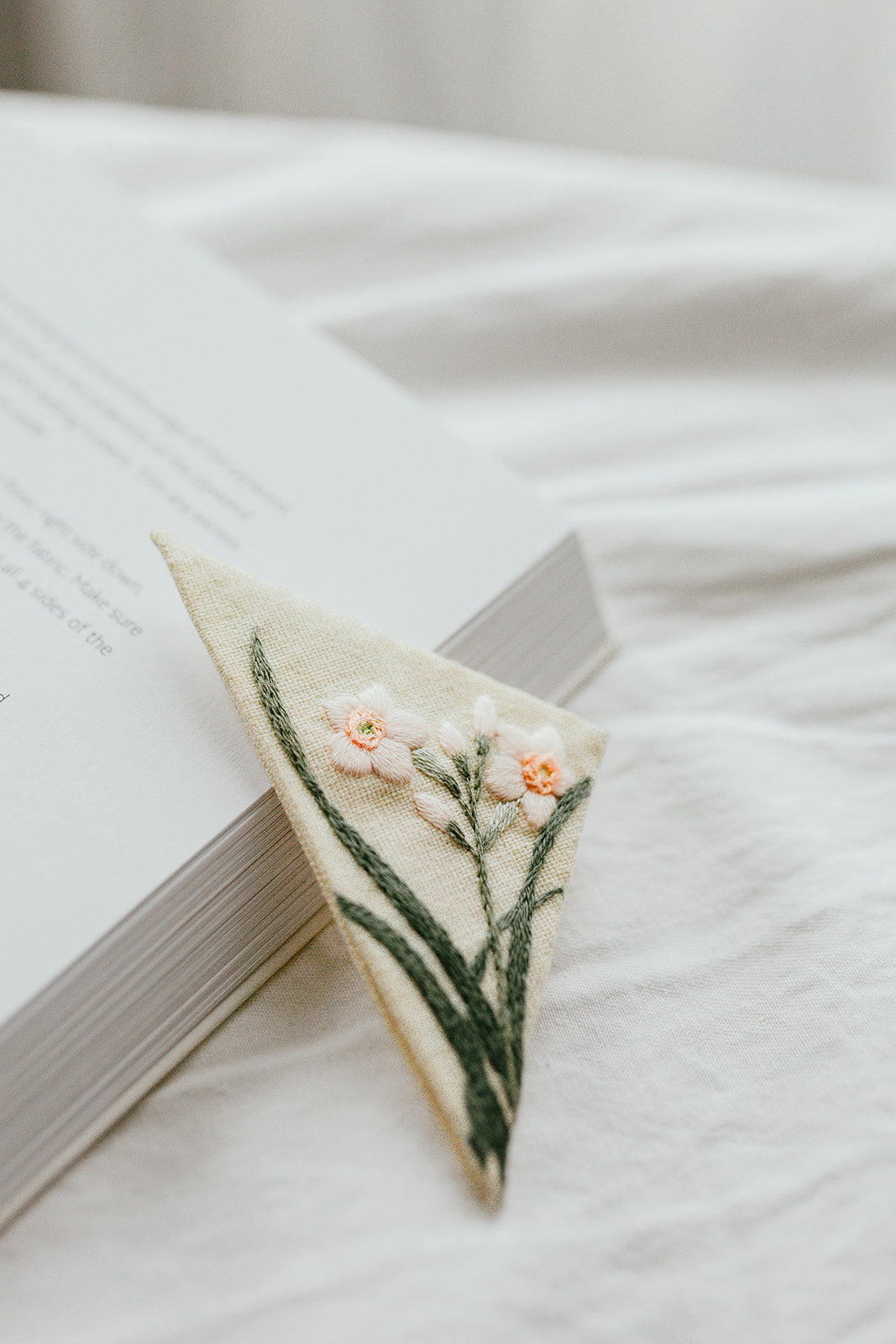 Micro Embroidered Corner Bookmark