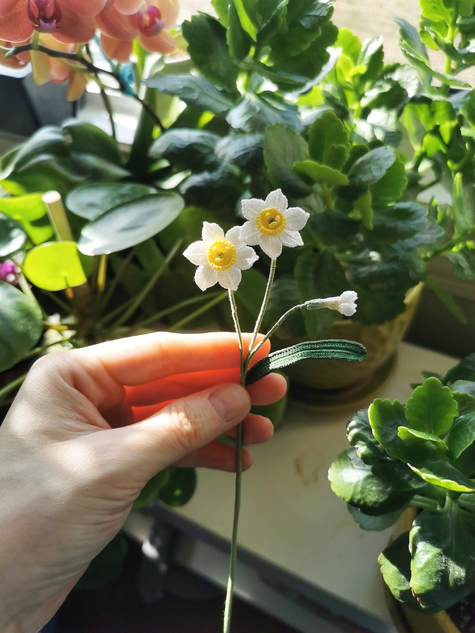 Microcrochet Daffodil Bookmark