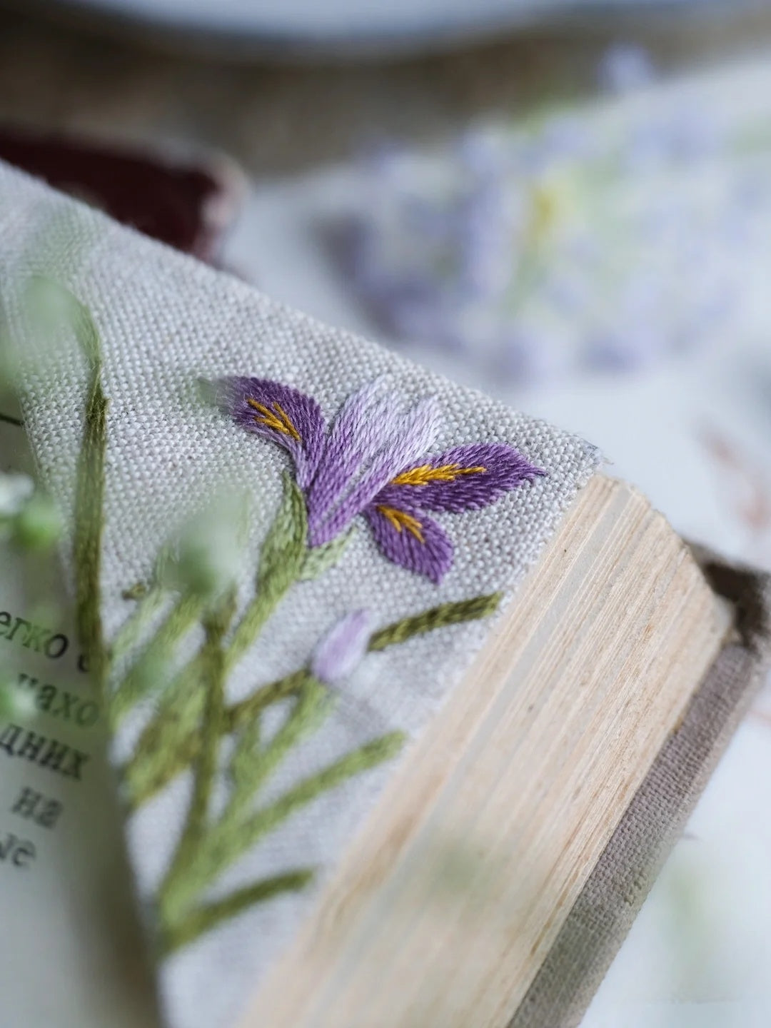 Micro Embroidered Corner Bookmark