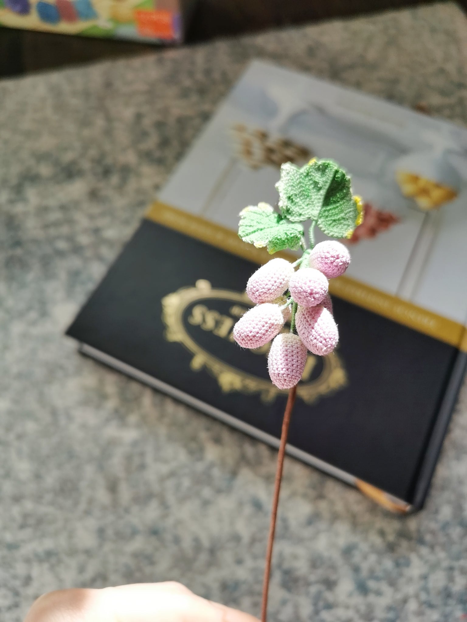 Microcrochet Grape Bookmark